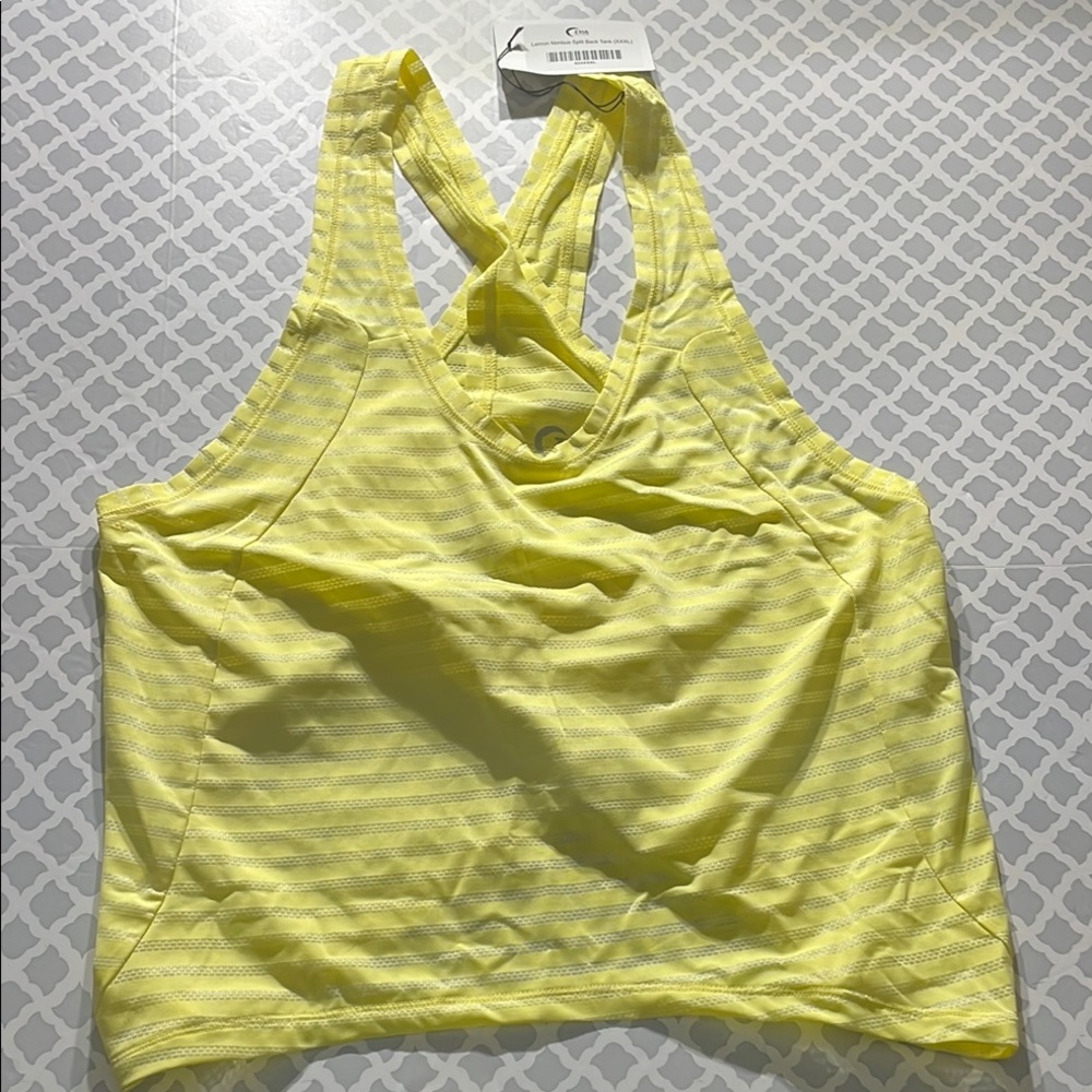Zyia Yellow Racerback Tank Top